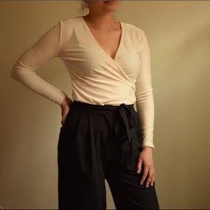 J CREW Mercantile Cream Velvet Blouse✨